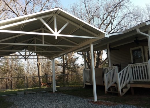 Carport with open gable near Anderson SC
