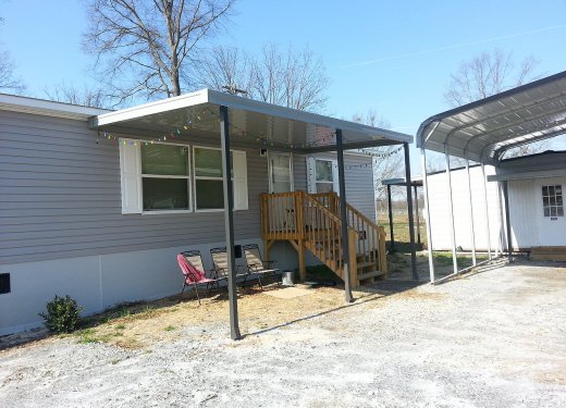 Gray and bronze patio cover near Greenwood, SC