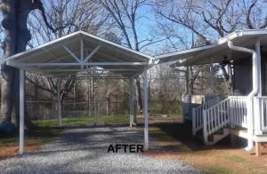 carport after